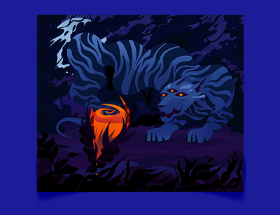 The roaring wind design illustration