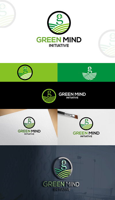 green mind branding design flat graphic green icon illustration logo logodesign logotype mind minimal