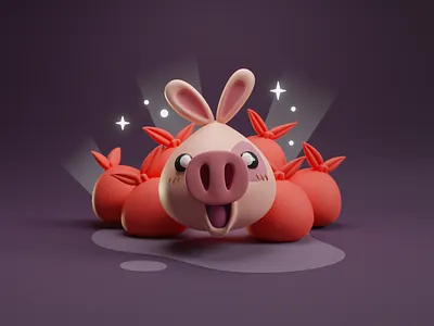 Humble bundle character b3d blender character humble bundle pig