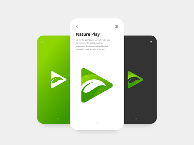 Nature Play Logo brand brand identity branding green interface design leaf leaves logo logo design music logo nature nature logo play studio logo ui warm