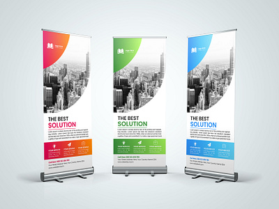 Modern Roll Up Banner Design advertising banners business creative design download fiverr free marketing mockup modern order print print design roll roll up banner rollup up