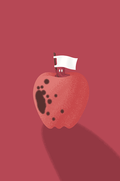 Poisoned Apple apple big apple coronavirus covid 19 covid19 epicenter epidemic illustration new york new york city nyc vancouver vector vector illustration virus