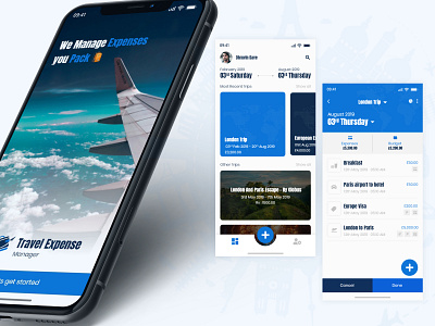 Travel Expense manager adobe xd app expense manager expense tracker ios logo mobile product design travel app ui user experience user interface ux