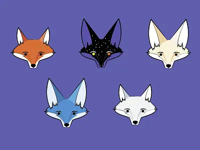 Fox Heads adobe illustration adobe illustrator adobe illustrator cc adobe ilustrator fox fox illustration fox logo foxes illustraion illustration art illustrations illustrator