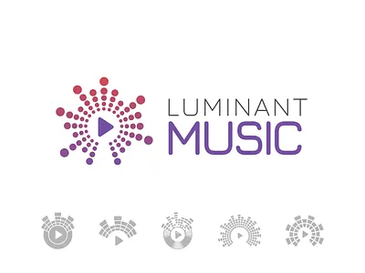 Luminant Music Logo app branding creative design designer logo logo design logos logotype marketing music music app typography