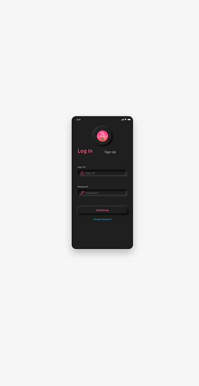 Log In _ Neumorphic _Dark app design neumorphic ui ux