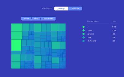 Disk Space Utility app design