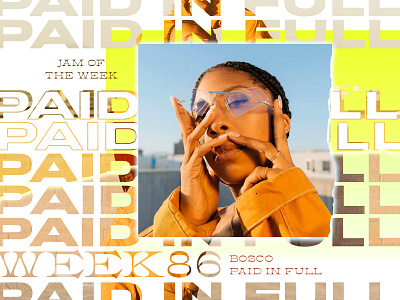 Jam Of The Week | 85 album art bosco design forfun jam jamoftheweek music photoshop roguestudio typography