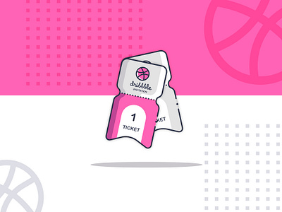 Dribbble Invitation dribbble free invite icon illustration invitation invite join