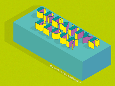 Creative Block's block. abstract abstraction block creative design illustrator isometric isometric art letter quarantine simple study texture type type design