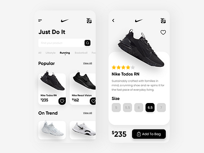 Nike App app daily daily 100 challenge daily ui dailyui design ios nike nike running ui ui ux ui design uidesign uiux ux ux ui ux design uxdesign uxui vector