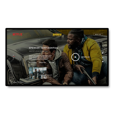 Netflix Spenser Confidential design movie netflix ui ux