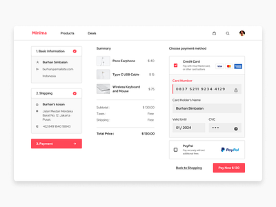 Daily UI Challenge 02 - Checkout Page challenge checkout clean dailyui design layout minimal payment typography ui ux