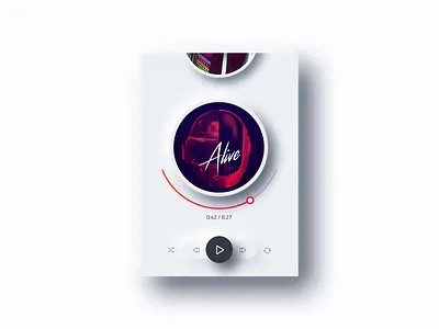 Neuomorphic music player cards ui clean ui daftpunk design flat design interface mockup music app music player neumorphic neumorphism play player songs ui ux visual design