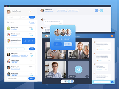 Video Conferencing chat app ui ux ui design uidesign video call video chat web app web apps