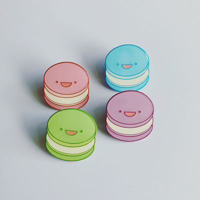 Cute Macaron Pins cake cake pin cute cute food enamel pin food foodie illustration illustrator lapel pin macaron pin pin design product design