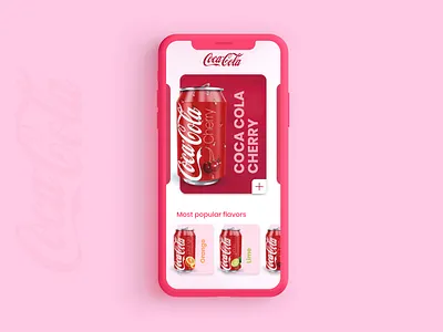 Coke Cherry adobe xd adobexd coca cola concept design ui ui ux ux