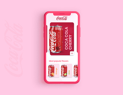 Coke Cherry adobe xd adobexd coca cola concept design ui ui ux ux