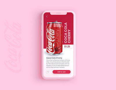 Cherry Coke adobe xd adobexd coca cola coke concept design ui ui ux ux ux design