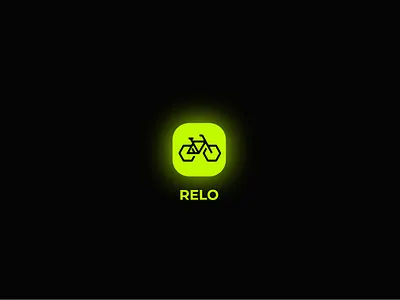 RELO bycicle logo mobile app ui uxdesign
