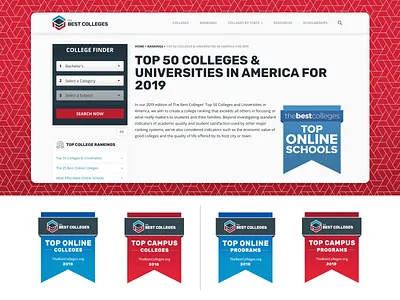 The Best Colleges | Badge Redesign badge badge logo branding college design ranking rankings redesign thebestcolleges.org thebestcolleges.org top online colleges top online colleges ui