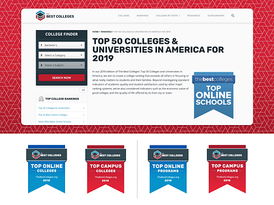 The Best Colleges | Badge Redesign badge badge logo branding college design ranking rankings redesign thebestcolleges.org thebestcolleges.org top online colleges top online colleges ui