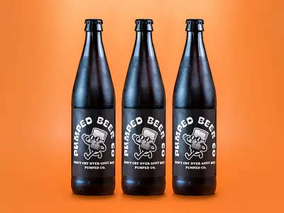 Pumped Beer Bottle Kickstarter Design beer branding brewery craft beer identity kickstarter mascot restaurant branding typography