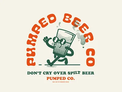 Pumped Beer Merch Kickstarter Brewery branding brewery craft beer kickstarter mascot merch restaurant restaurant branding street food tshirt typography