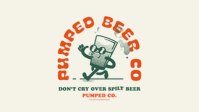 Pumped Beer Merch Kickstarter Brewery branding brewery craft beer kickstarter mascot merch restaurant restaurant branding street food tshirt typography