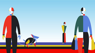 Zoom background Keep Distance constructivism illustration isolation keep distance malevich quarantine russian avantgarde social distancing suprematism zoom zoom background