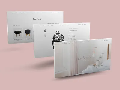 Living Large Online Store branding design desktop interior design ui ux web