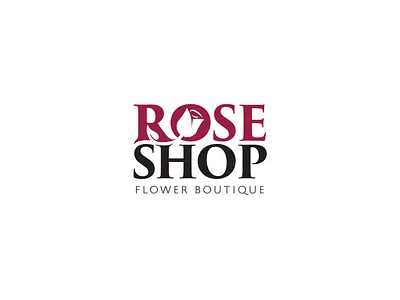 ROSE SHOP branding design graphic design illustration logo negative space logo