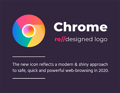 Chrome logo concept 2020 chrome concept google icon logo