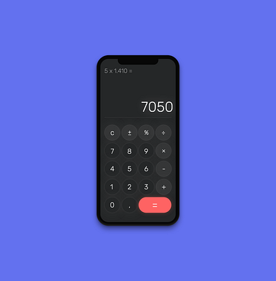 Daily UI 004 Calculator app dailyui design flat minimal ui ux