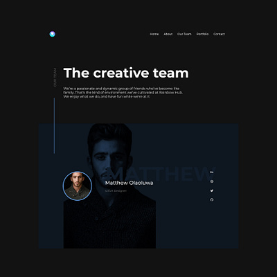 Creative team dark ui darktheme darkui design figma team ui uidesign