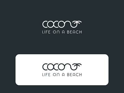 Coconut life on a beach logo brand branding challenge daily daily 100 challenge dailyicon design elegant free identity letter line art logo logo design logotype ocean simple travel typography ux