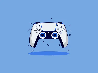 PlayStation 5 adobe color console controller design dualshock game gamepad gamer gaming illustration illustrator minimalist playstation playstation5 sony vector