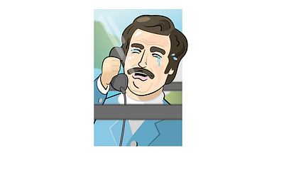 Ron Burgundy - Anchorman anchorman fan art ron burgundy sixfanarts uk illustrator will ferrell