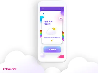 2FA- Upgrade page 3d apparel authenticate designer game ios ios app ui ux upsell