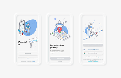 Sign in - Sign up social app UI 2020 app ui clean create account flat illustration home login mobile app register sign in sign up social trend trending ui ux user interface welcome