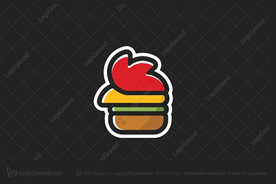 Burger Chicken Logo burger burger logo burgers cafe cartoon chicken fastfood mascot restaurant