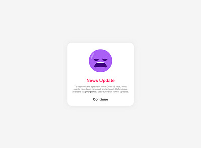 Concerto App - News Update Pop-up behance dailyui dailyui016 dailyuichallenge design dribbble interface interfacedesign popup sketch ui uidesign userinterface userinterfacedesign