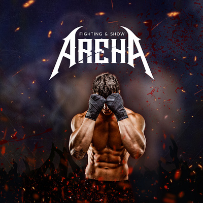 Arena Fighting Show branding fighting logo mma web