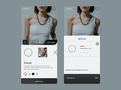 Online cart - UI Concept app e commerce fashion mobile online shop shopping app store app ui
