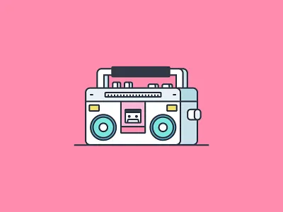 Cassette Player cassette player cd player illustration music icon radio speaker