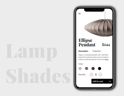 Daily UI Challenge #033 appconcept appdesign customize customized product daily ui 033 dailyui dailyui 033 dailyui033 dailyuichallenge lamp lampshade light uidesign uiinspiration