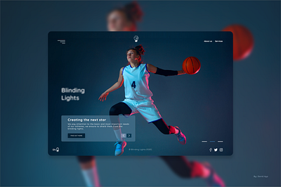 Blinding lights basketball concept design dribbble dunk first post first shot firstshot idea identity branding identity design minimal minimalism minimalistic simple simple design simplicity webdesign website website concept