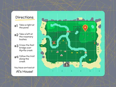 Daily UI Day 20: Location Tracker animal crossing animal crossing new horizons app app design creek dailyui day020 day20 design google maps map map view maps navigation bar new horizons trackers tracking tracking app ui videogame