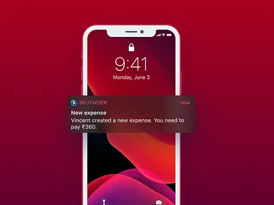 Notifications - Splitwiser 3d app icon blur coins concept finance icons ios logo design mobile app mobile ui mockup modal money notification redesign redesign concept sheet ui uiux