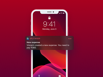 Notifications - Splitwiser 3d app icon blur coins concept finance icons ios logo design mobile app mobile ui mockup modal money notification redesign redesign concept sheet ui uiux